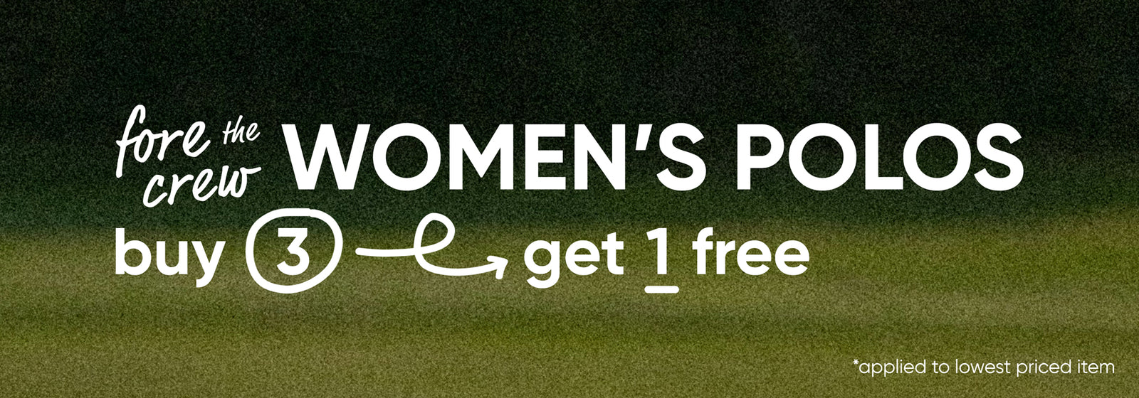 Fore Women's Polos promotional banner