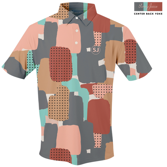 Golf Abstract Camo Men's Polo SwingJuice