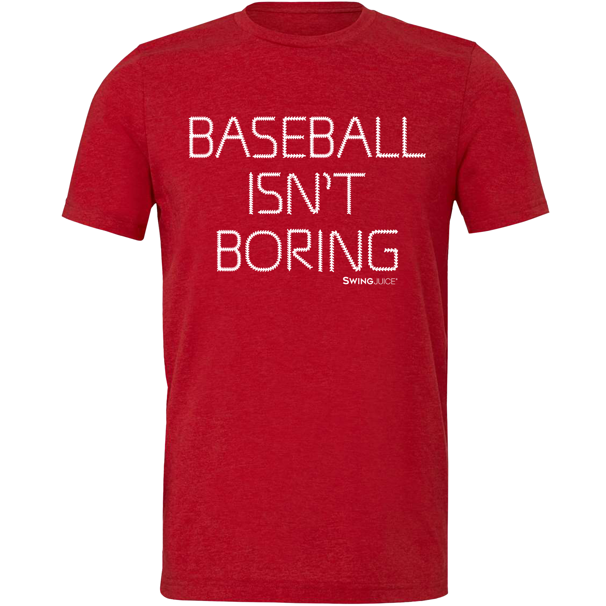 Official Baseball Isn't Boring Unisex T-Shirt Red SwingJuice