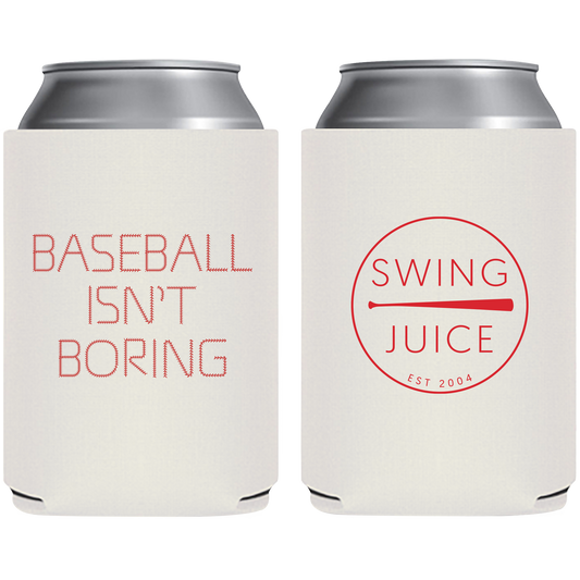 Official Baseball Isn't Boring Koozie-White