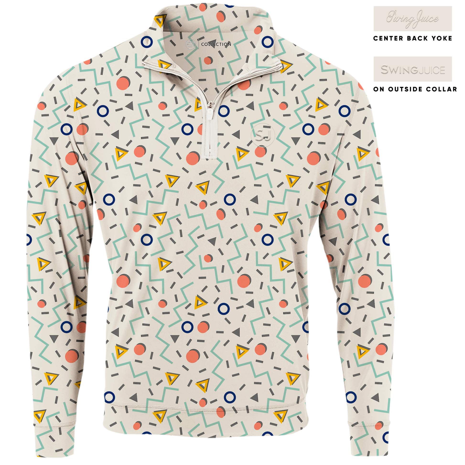 Golf Fresh Prints Men's Quarter Zip SwingJuice