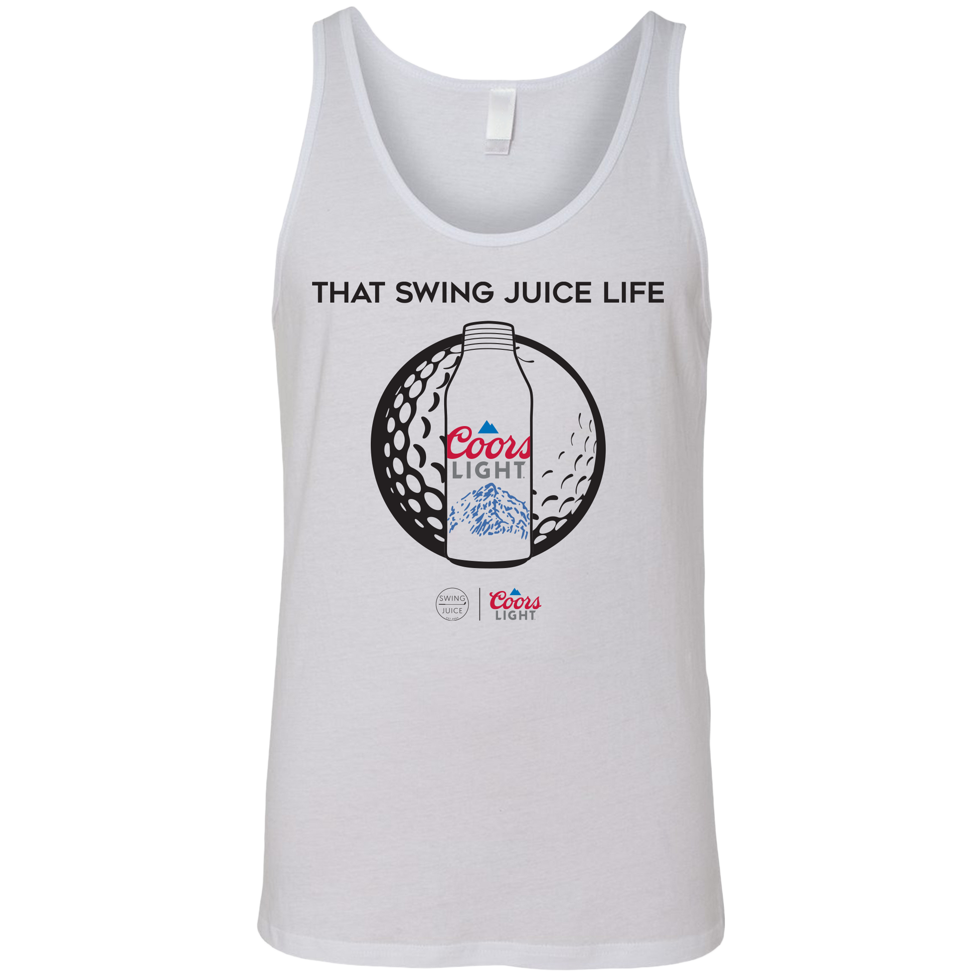 Golf Coors Light Unisex Tank Top White SwingJuice