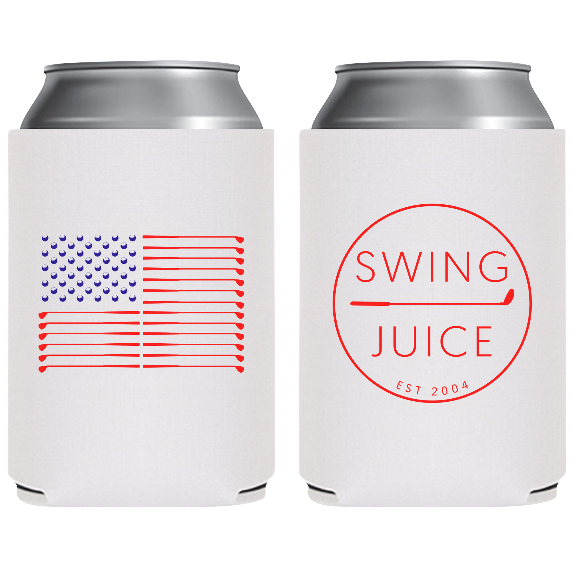 Golf Flag Koozie White O/S SwingJuice LLC