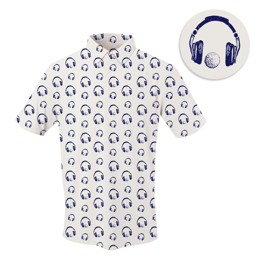 Golf & Hip Hop Men's Polo - Blank Left Chest-Cloud