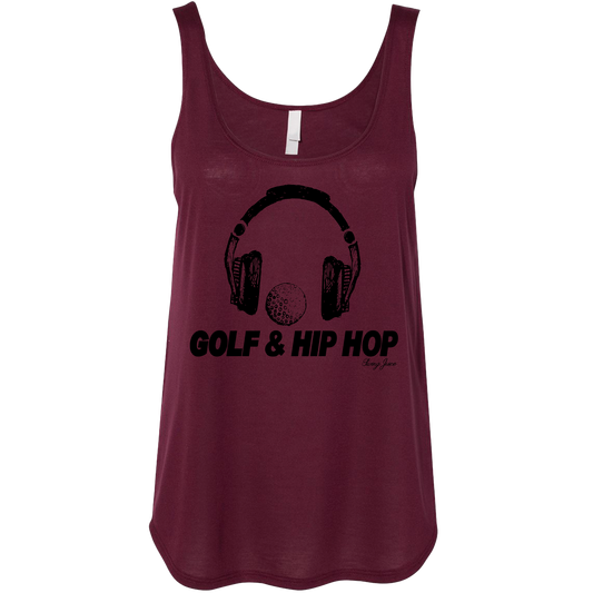 Golf & Hip Hop Women's Tank Top-Maroon