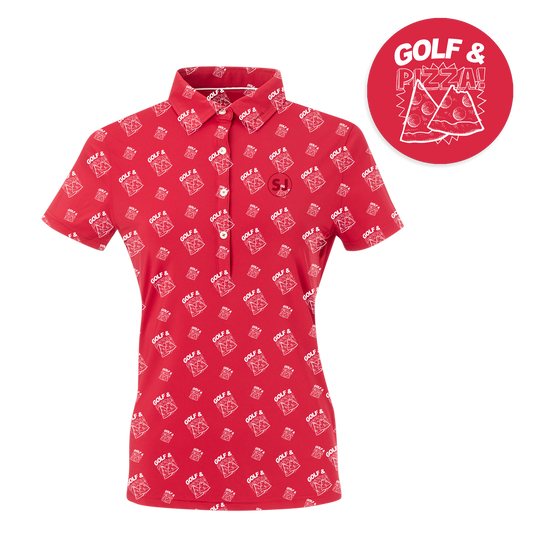 Golf & Pizza Women's Polo SwingJuice