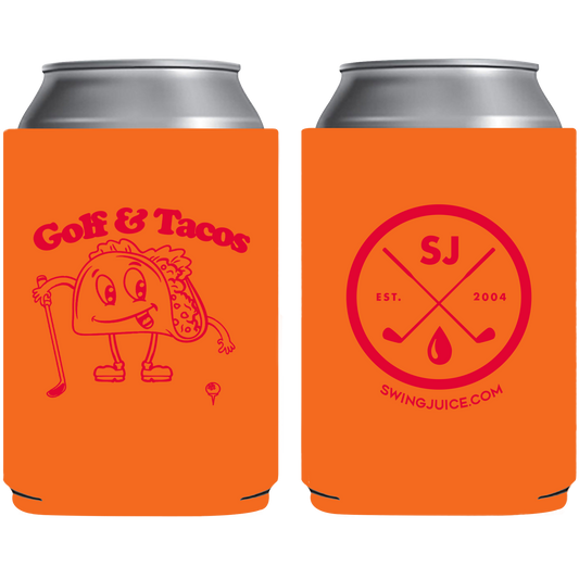 Golf & Tacos Koozie-Orange