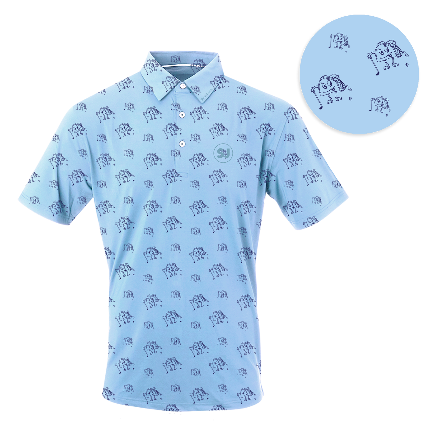 Golf & Tacos Men's Polo SwingJuice