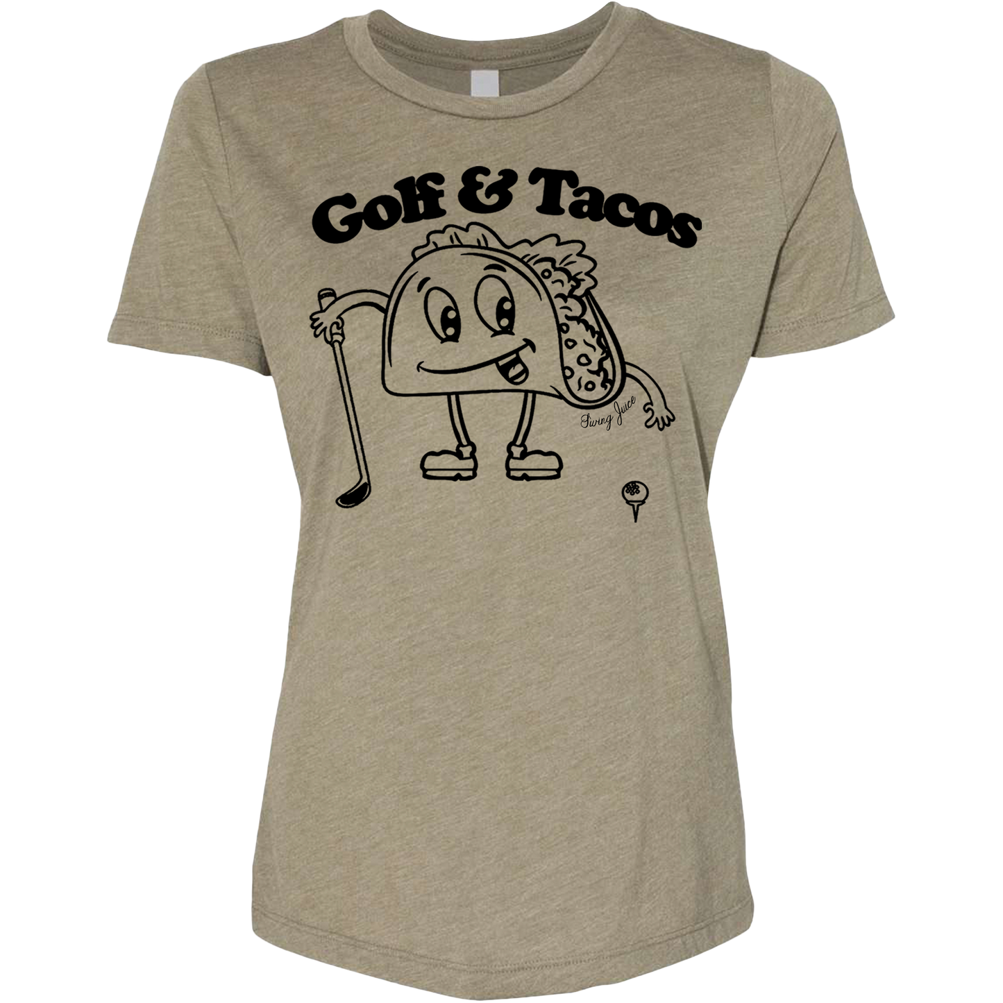 Golf & Tacos Women's T-Shirt Military Green SwingJuice