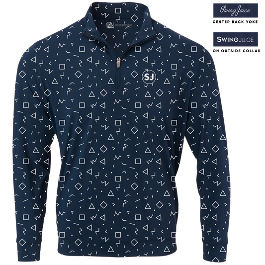 Golf Memphis Geometric Men's Quarter Zip SwingJuice