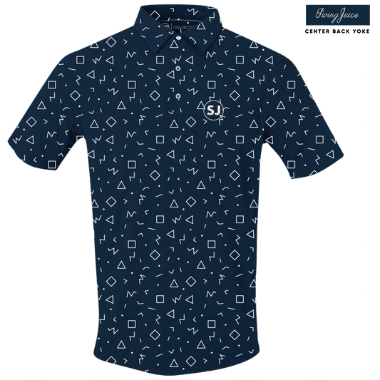 Golf Memphis Geometric Men's Polo SwingJuice