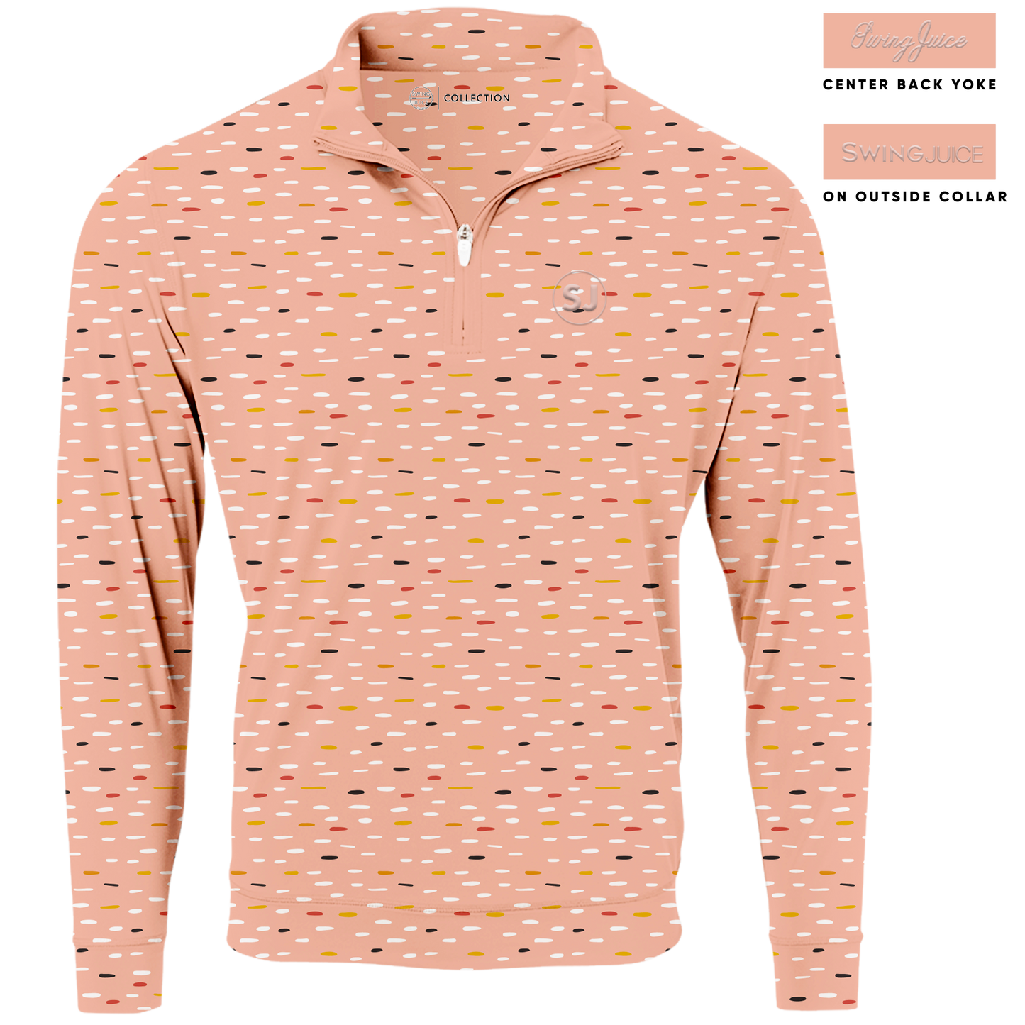 Golf Mid Century Nostalgia Men's Quarter Zip SwingJuice