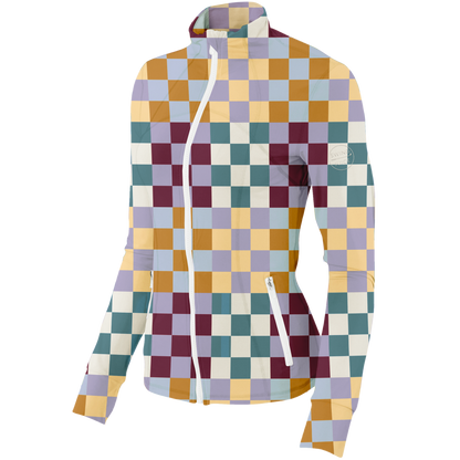 Golf Multi Checker Women's Full Zip SwingJuice