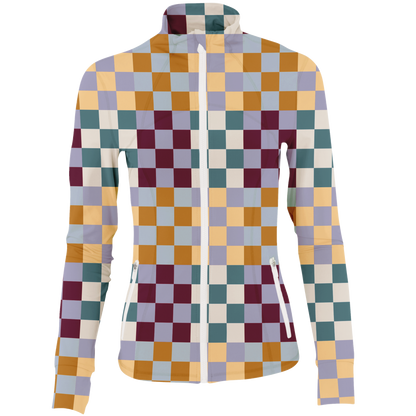 Golf Multi Checker Women's Full Zip SwingJuice