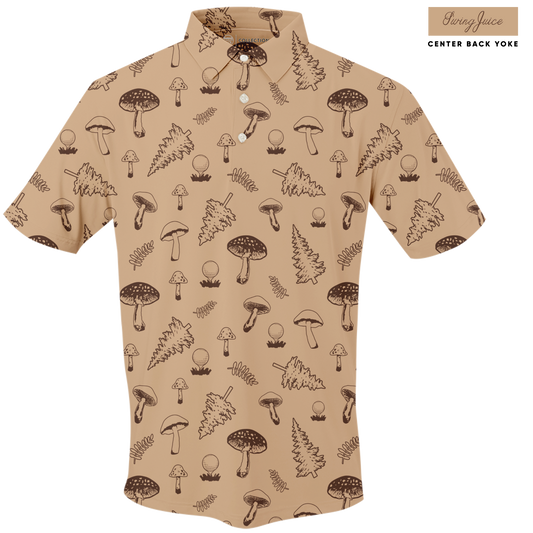 Golf Mushrooms Men's Polo SwingJuice