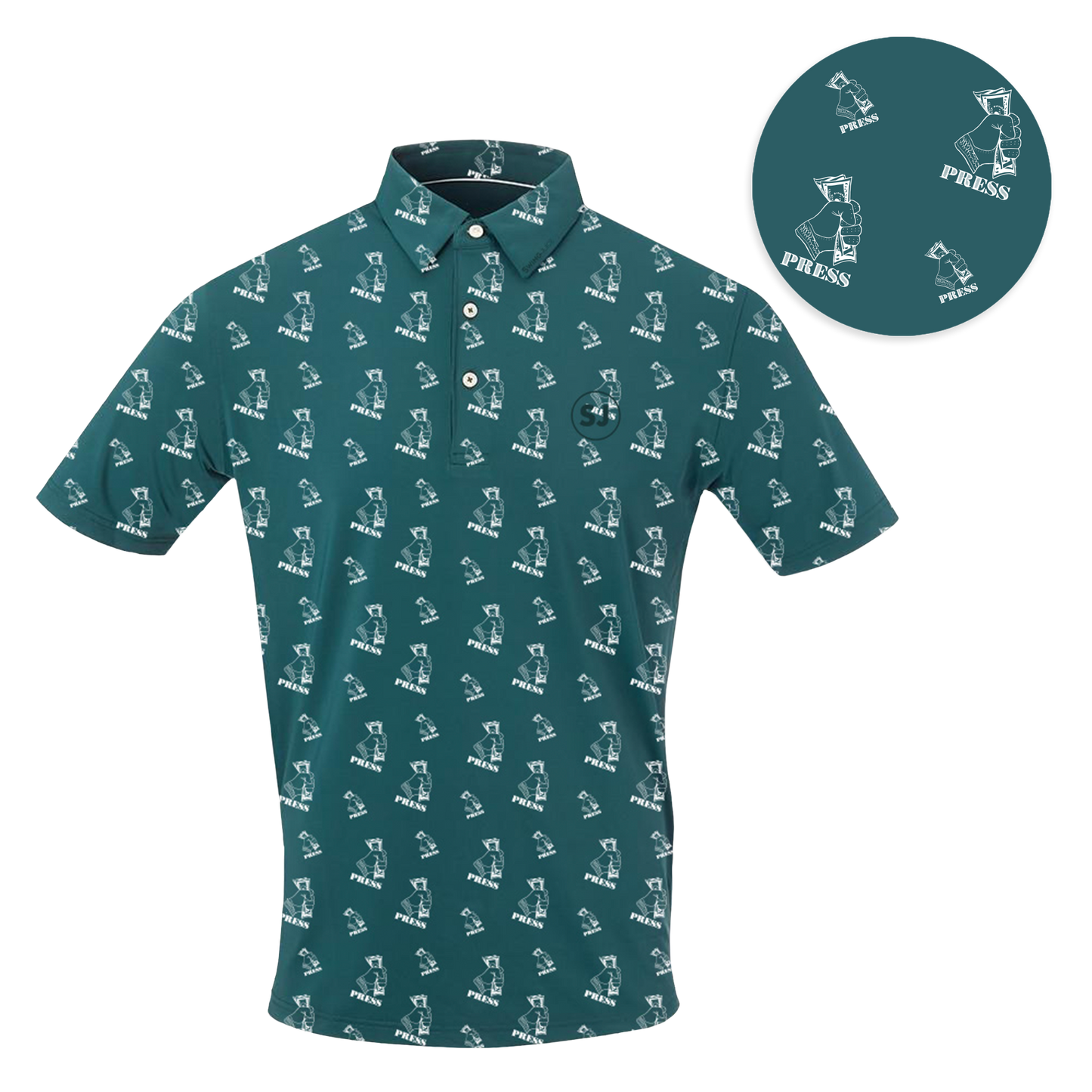 Golf Press Men's Polo SwingJuice