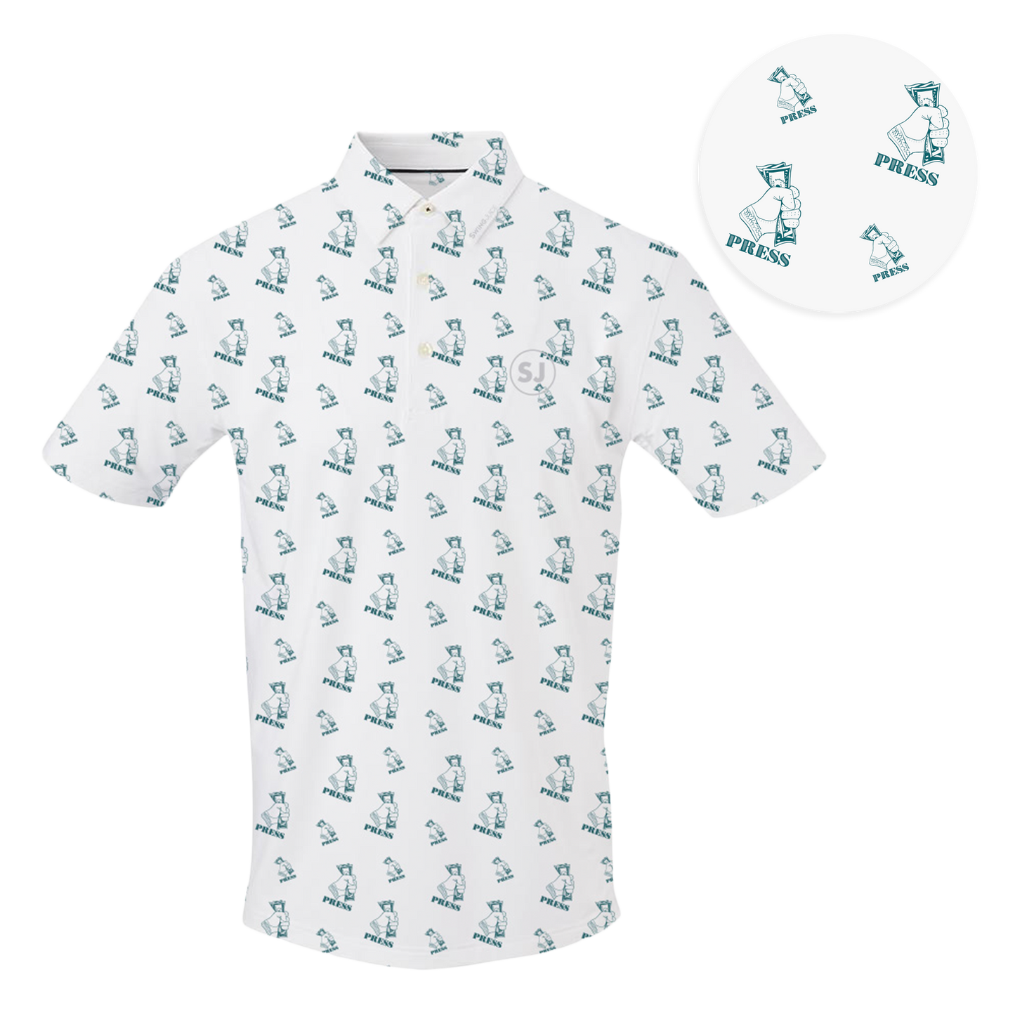 Golf Press Men's Polo SwingJuice