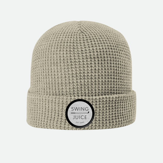 SwingJuice Knit Beanie Unisex Golf Hat-Tan