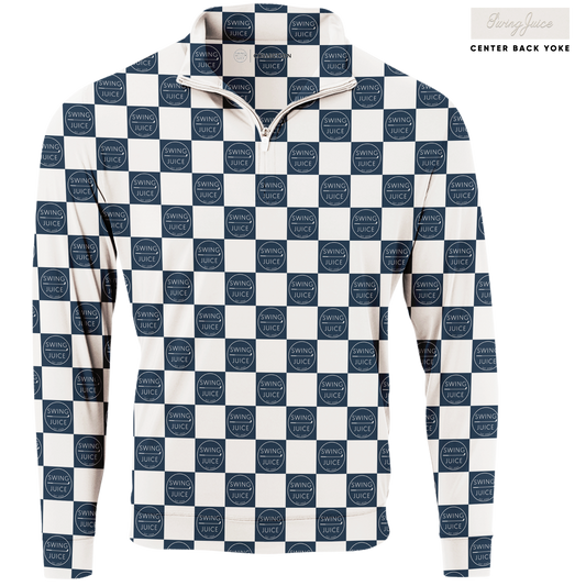 Golf SJ Checkerboard Men's Quarter Zip SwingJuice