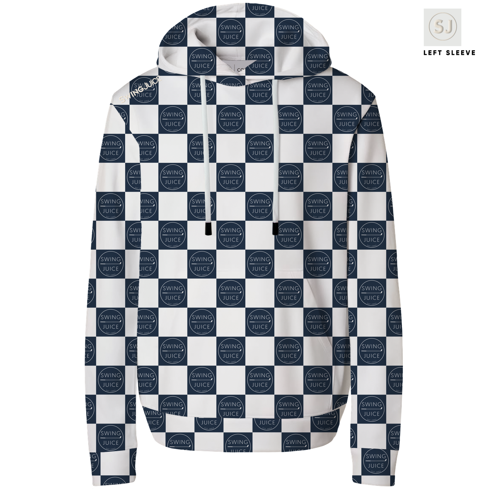 Golf SJ Checkerboard Men's Performance Hoodie SwingJuice