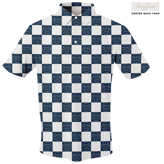 Golf SJ Checkerboard Men's Polo SwingJuice