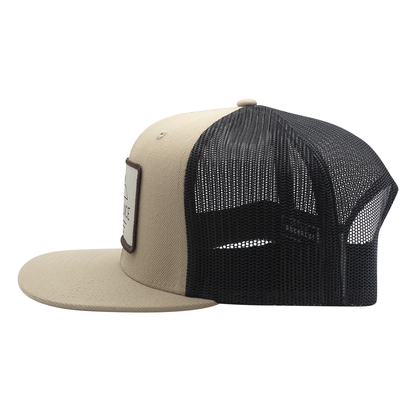 Golf SJ Woods Unisex Wool Trucker Hat-Khaki Black