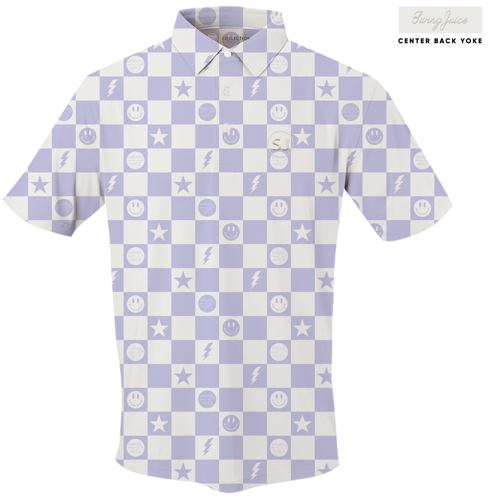 Golf Smiley Men's Polo SwingJuice