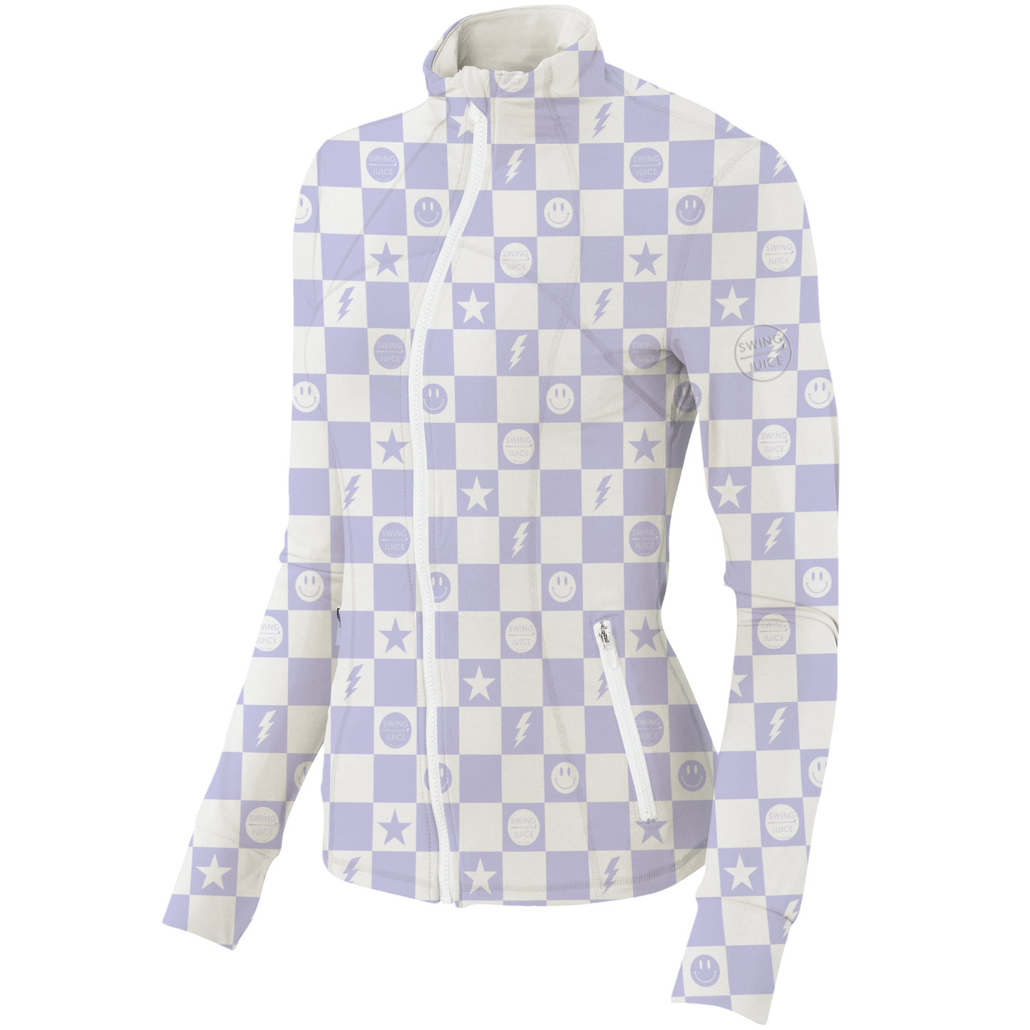 Golf Smiley Women's Full Zip SwingJuice