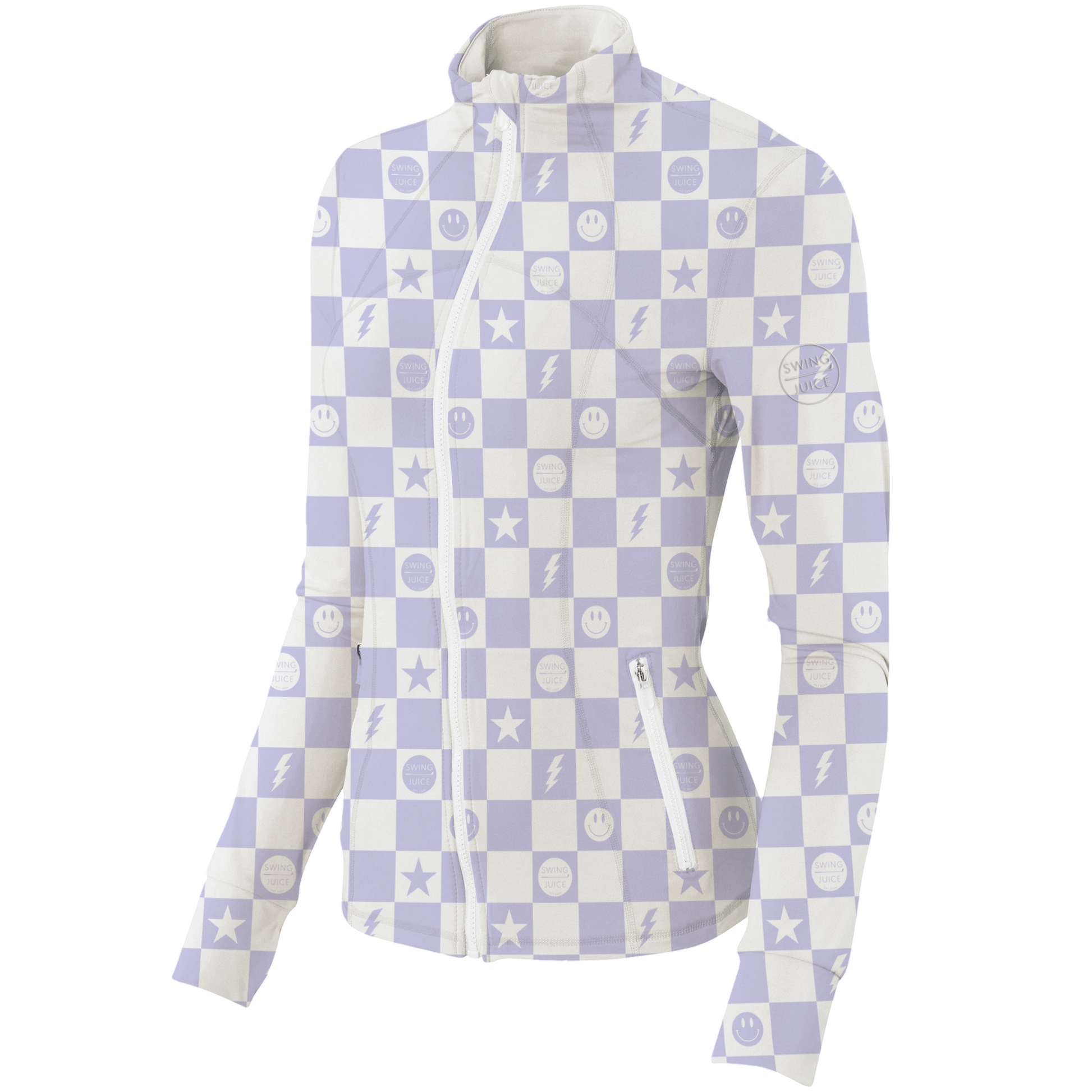 Golf Smiley Women's Full Zip SwingJuice