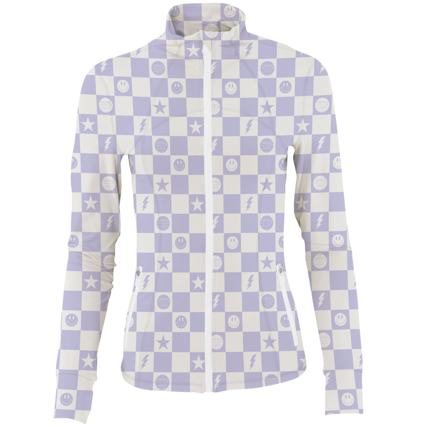 Golf Smiley Women's Full Zip SwingJuice