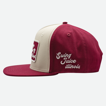 Golf Chicago Muni Unisex Snapback Hat-Khaki/Maroon