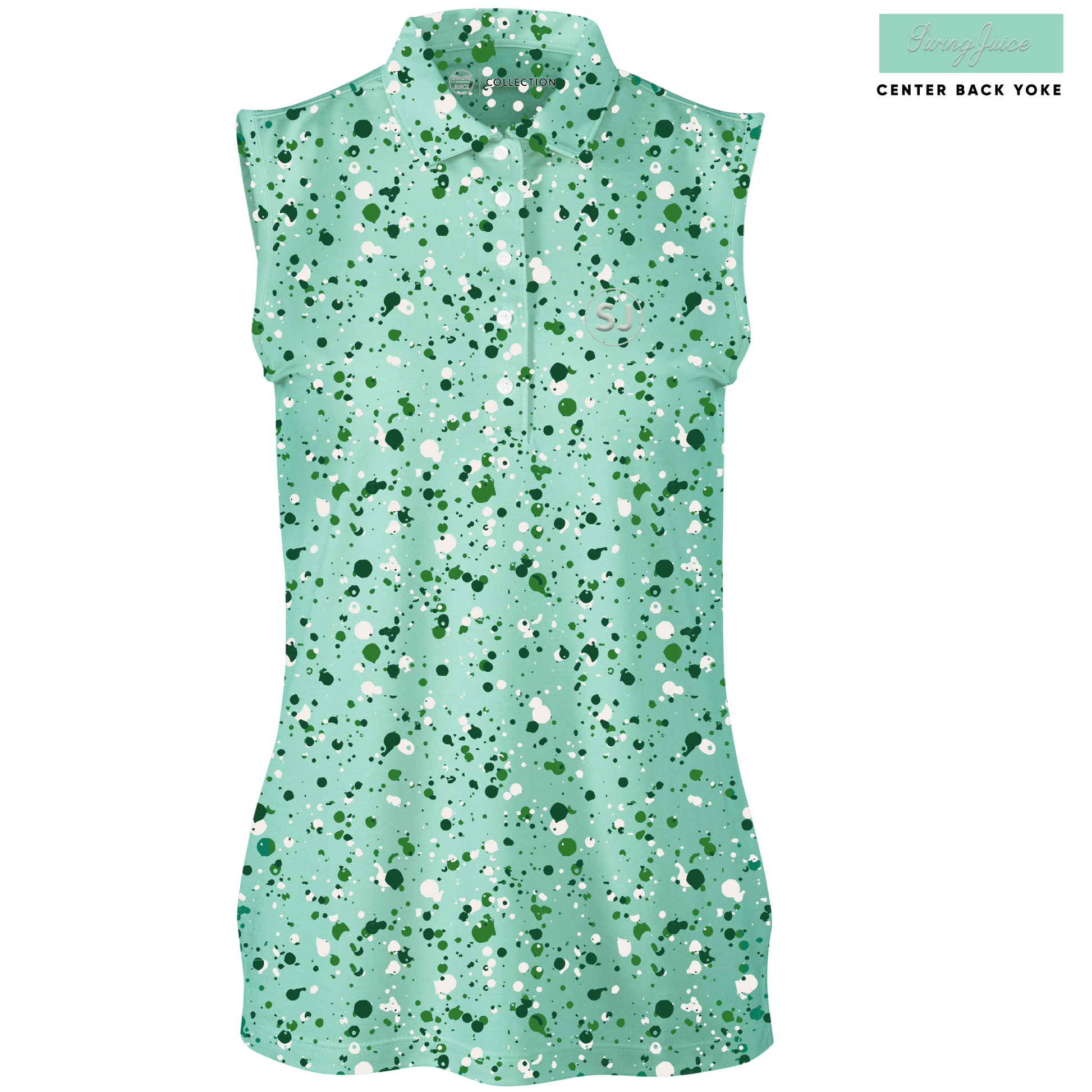 Golf Splatter Women's Sleeveless Polo SwingJuice