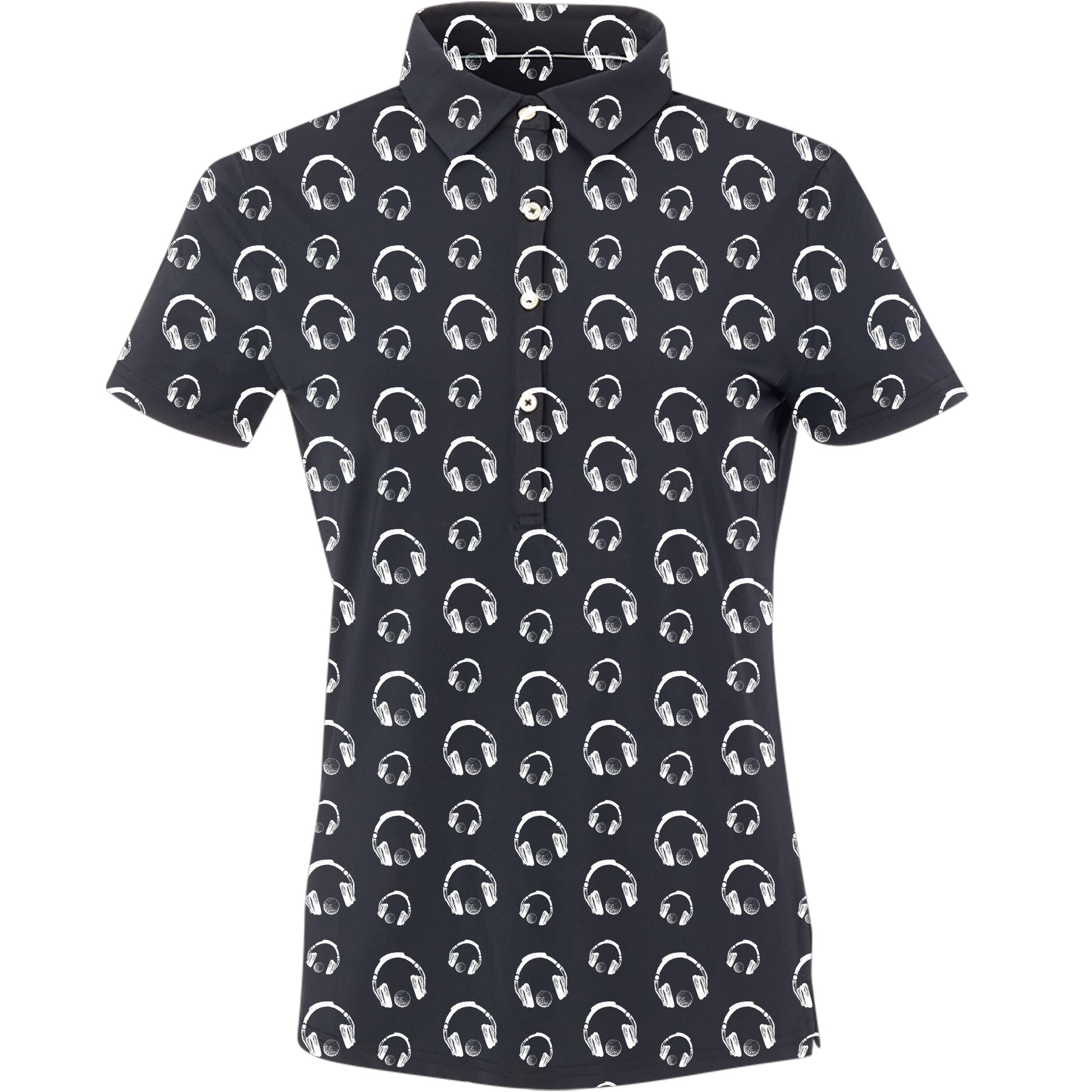 Golf & Hip Hop Women's Polo - Blank Left Chest-Black