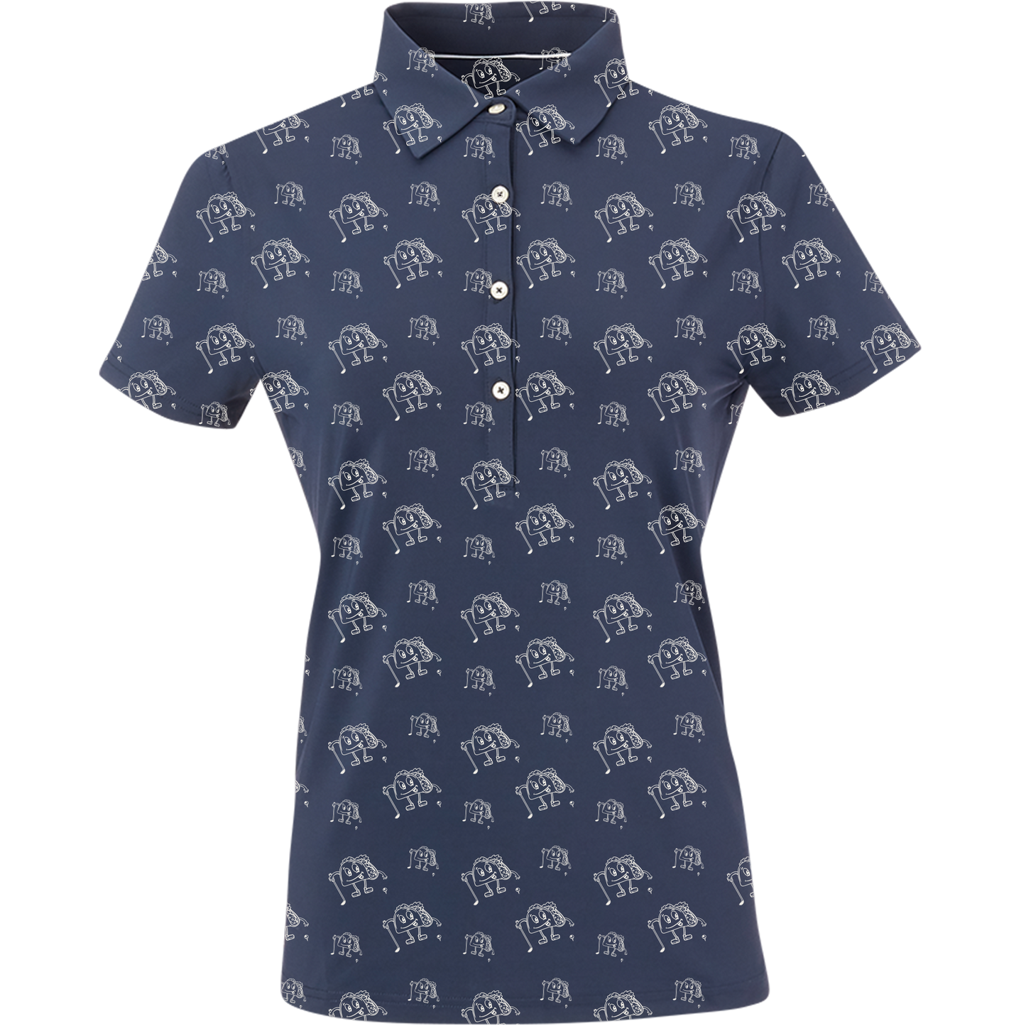 Golf & Tacos Women's Polo - Blank Left Chest-Navy