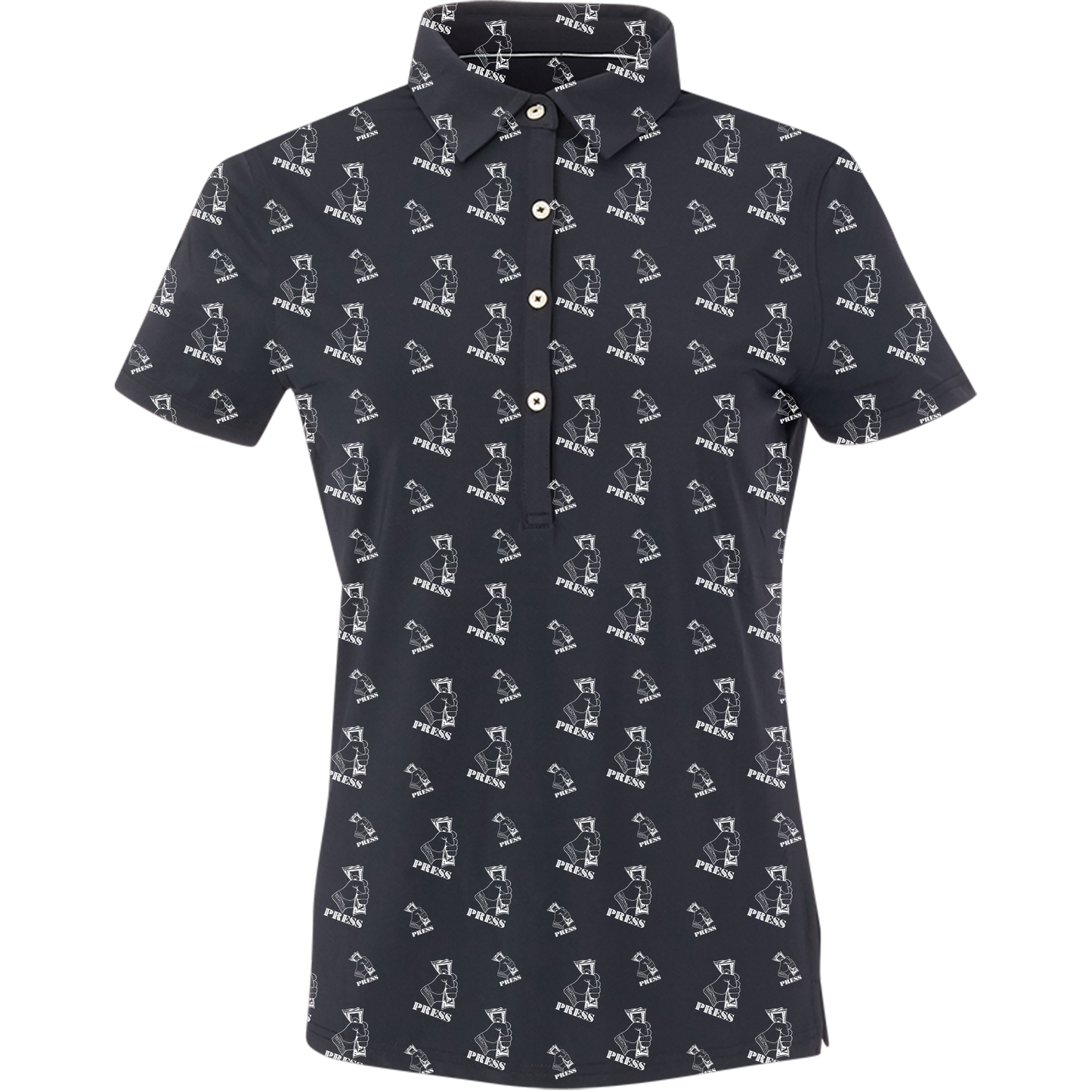 Golf Press Women's Polo - Blank Left Chest-Black