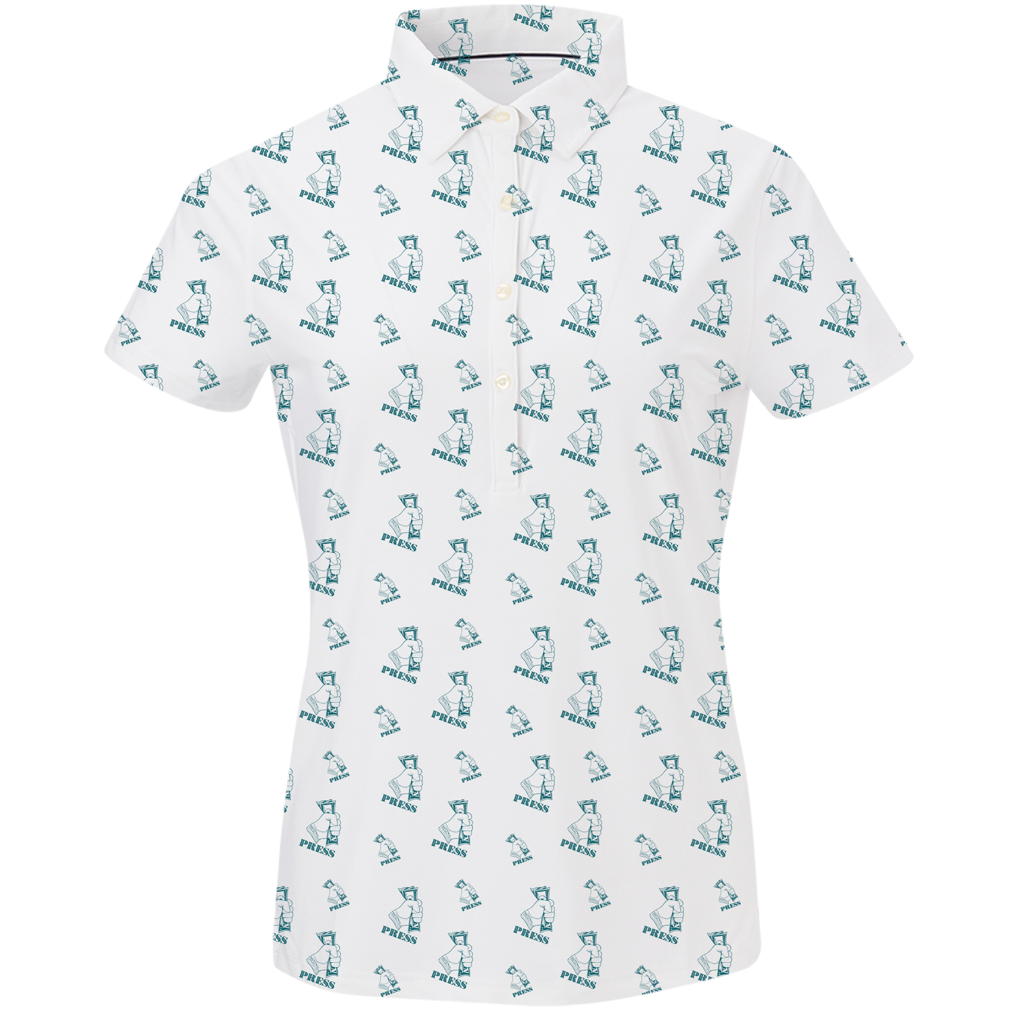 Golf Press Women's Polo - Blank Left Chest-White