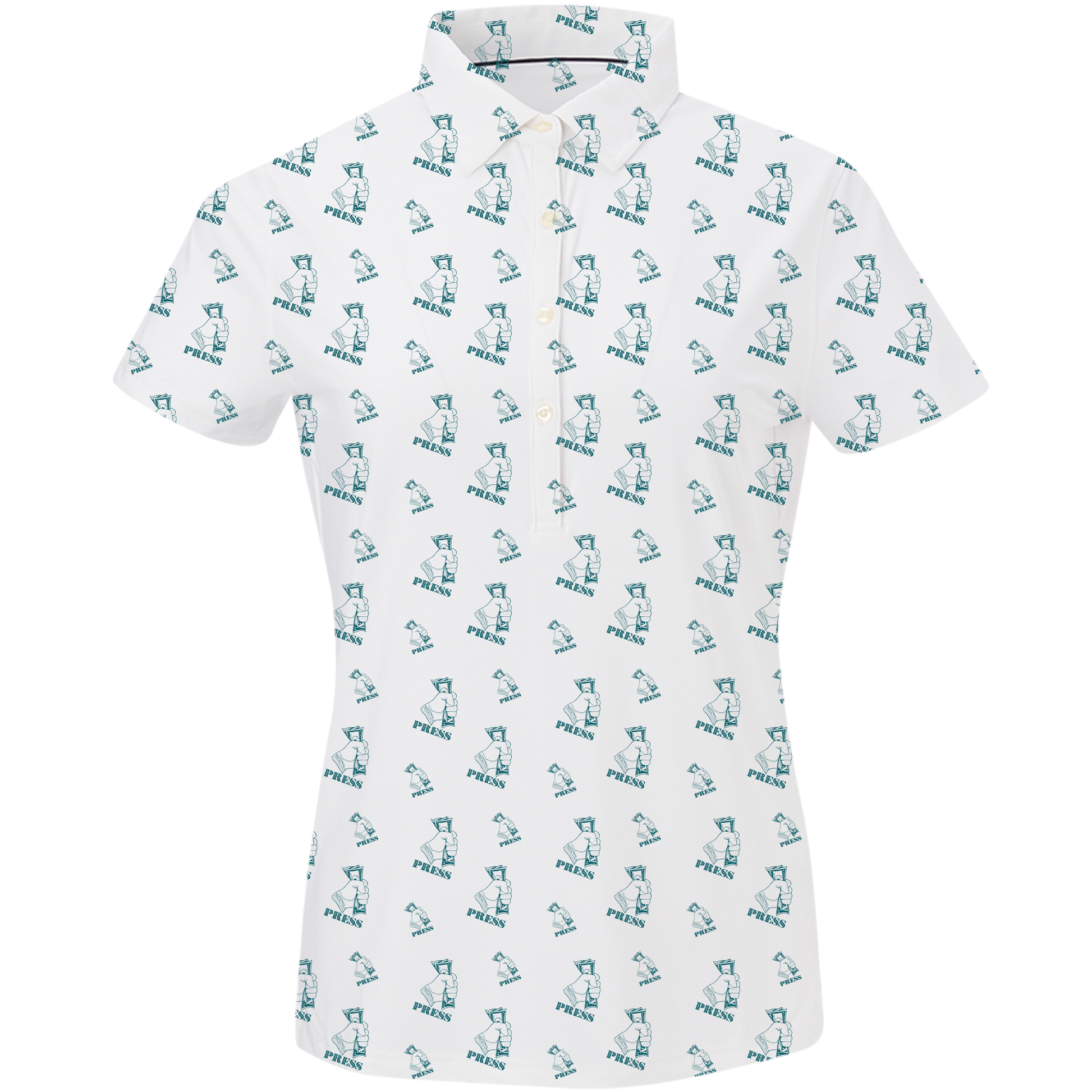 Golf Press Women's Polo - Blank Left Chest-White