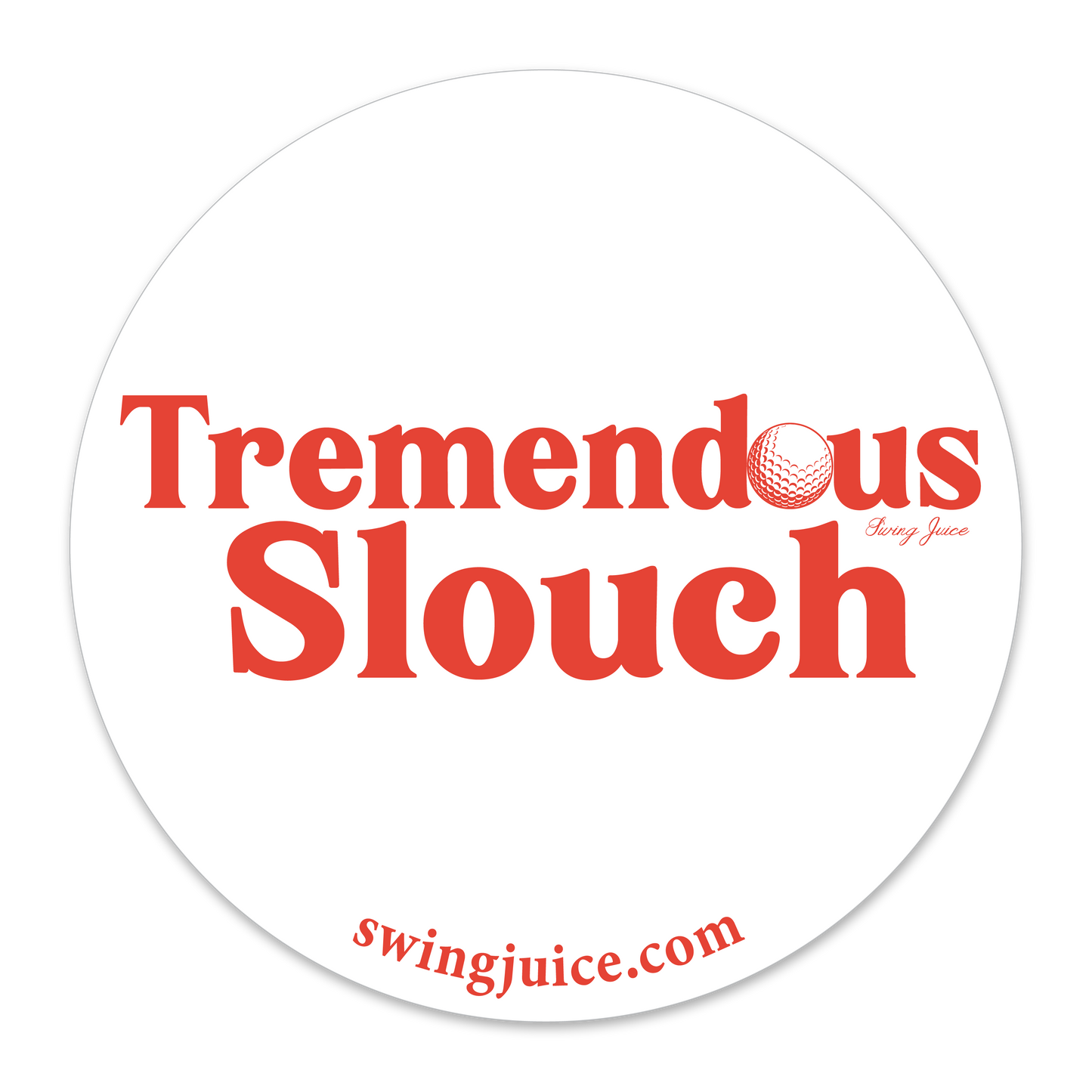 Golf Tremendous Slouch Sticker-White