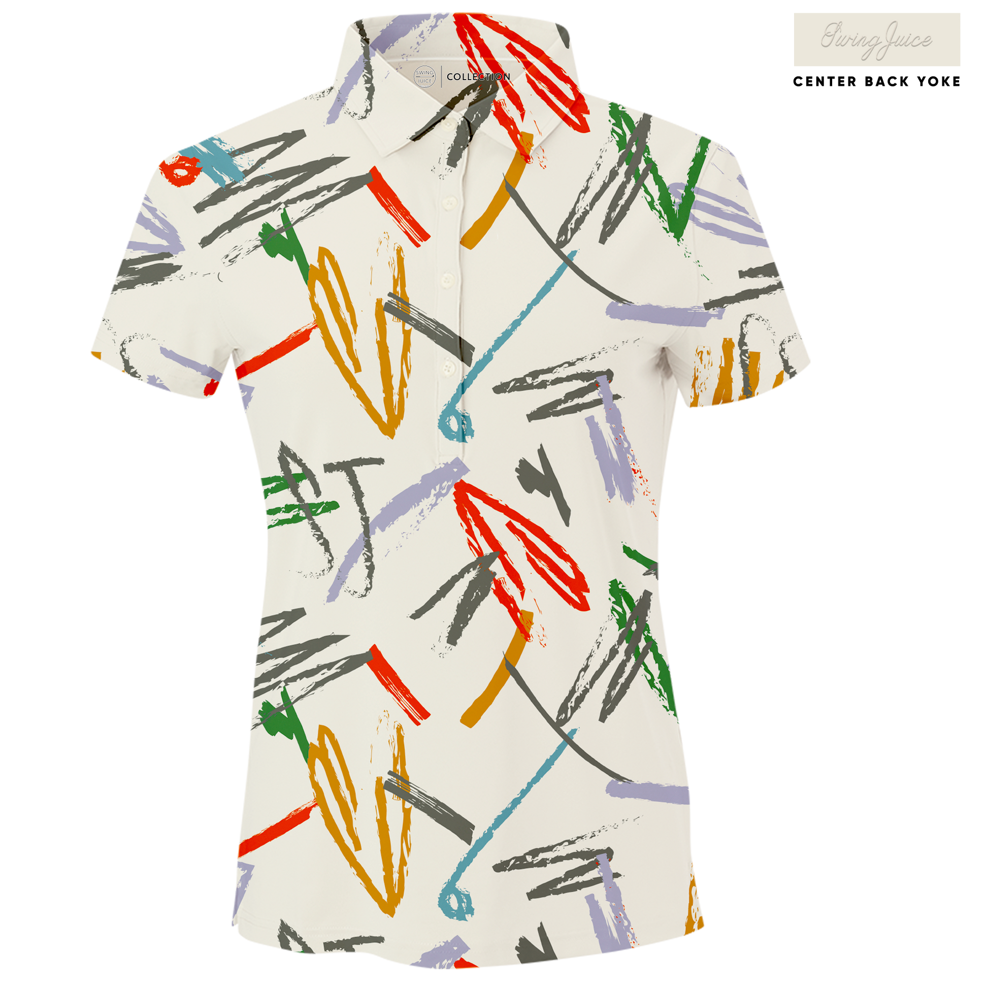 Golf Strokes Women's Polo - Blank Left Chest-Ivory