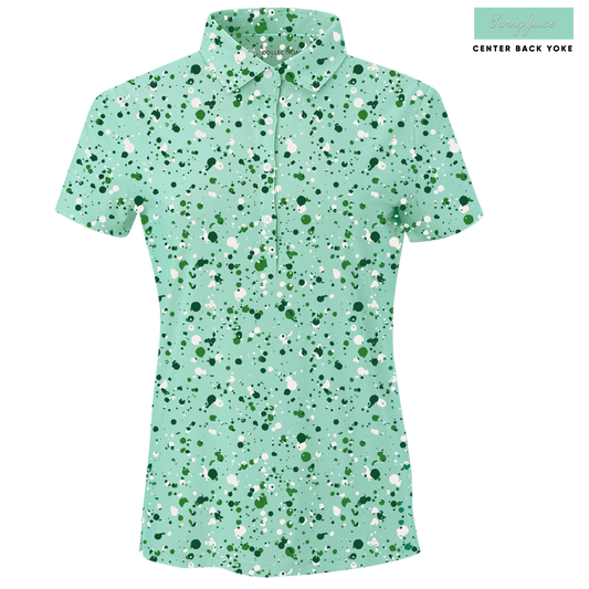 Golf Splatter Women's Polo - Blank Left Chest-Mint